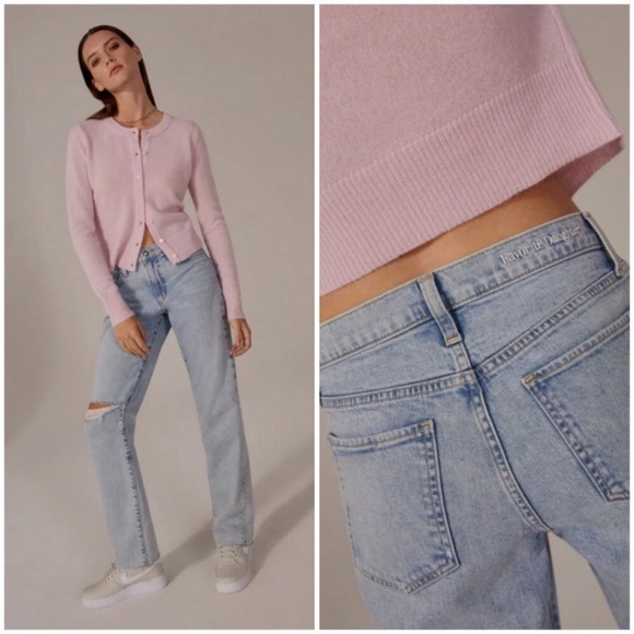 Favorite Daughter 27x33 The Tommy Mid Rise Boyfriend Jeans Wildwood Blue 0415 - Picture 1 of 13